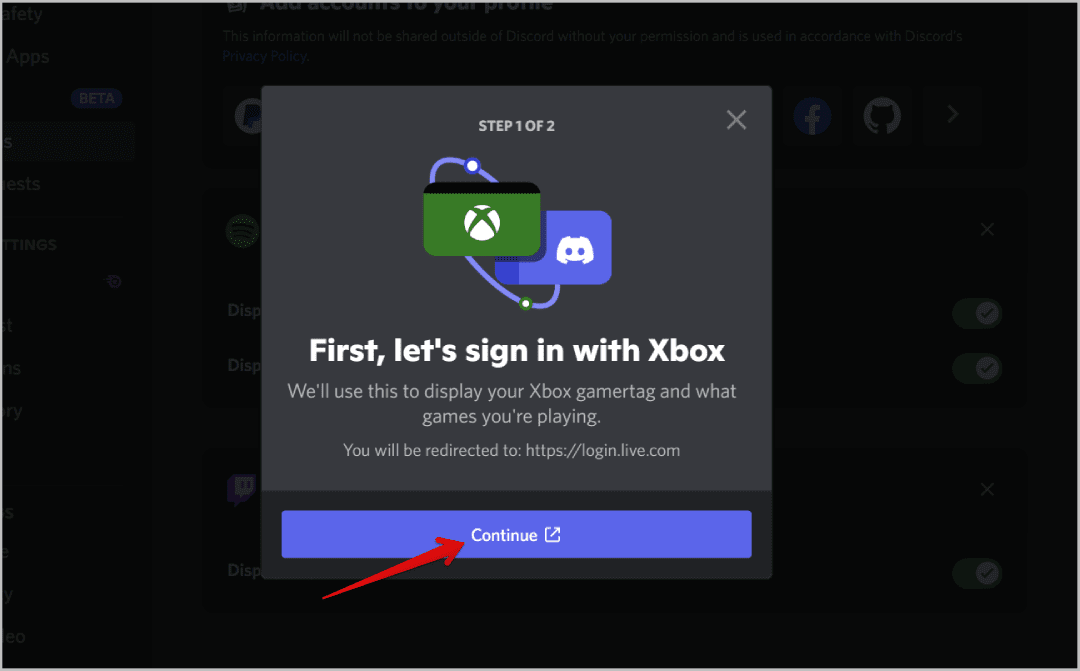 continue-xbox-Discord-connection كيفية الاتصال واستخدام Discord مع Xbox