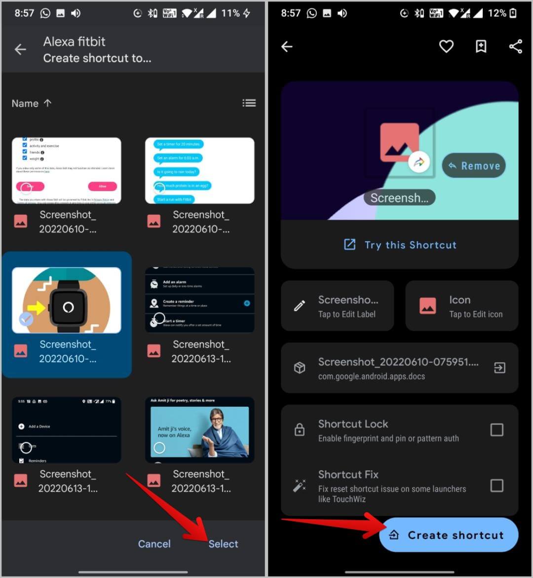create-shortcut-drive-1080x1171 كيفية إضافة اختصار ملف / مجلد إلى شاشة Android الرئيسية