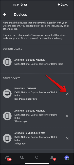 devices-you-have-logged-in-on-Discord كيفية التحقق من مكان تسجيل الدخول إلى حسابي Discord