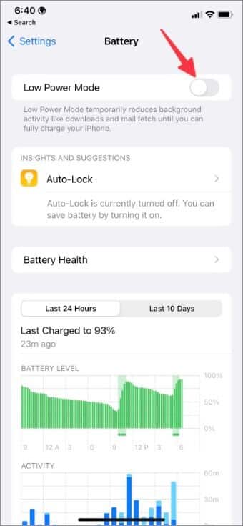 disable-low-power-mode-on-iPhone-2-340x736 أفضل 10 طرق لإصلاح عدم تشغيل Instagram لمقاطع الفيديو تلقائيًا
