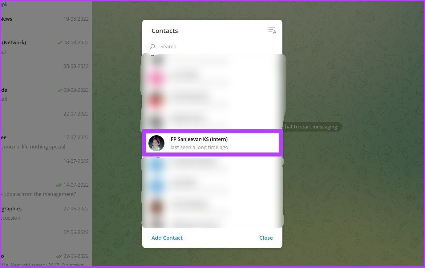 find-the-contact-you-want-to-remove-from-Telegram-and-tap-on-the-profile-1-1380x870 كيفية حذف جهات اتصال Telegram على iPhone أو Android أو الكمبيوتر الشخصي