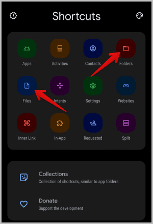 folder-and-file-option-in-Shortcut-Maker كيفية إضافة اختصار ملف / مجلد إلى شاشة Android الرئيسية