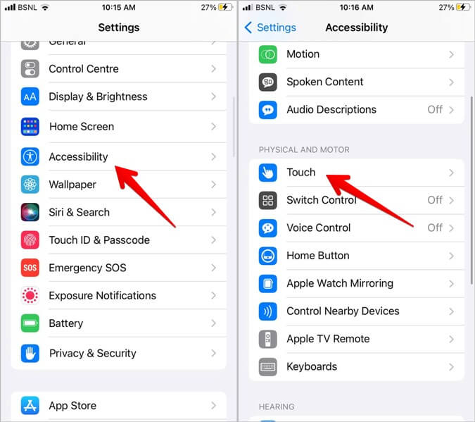 iPhone-Accessibility-Touch-675x599 6 طرق لإصلاح عدم عمل الاستجابة اللمسية على لوحة مفاتيح iOS 16 على iPhone