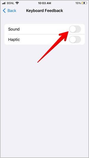 iPhone-Keyboard-feedback-Sound-300x531 6 طرق لإصلاح عدم عمل الاستجابة اللمسية على لوحة مفاتيح iOS 16 على iPhone