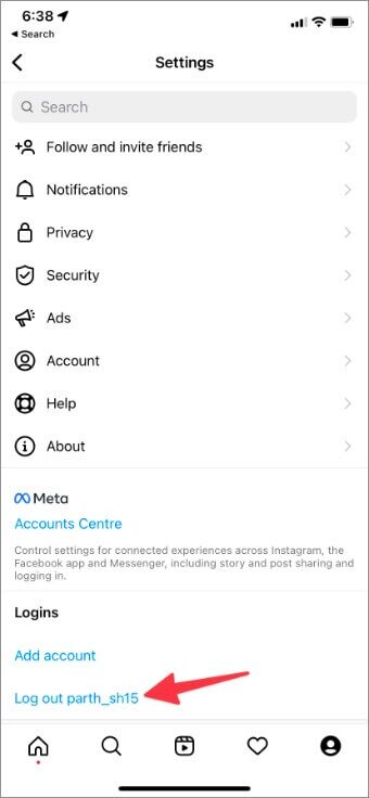 log-out-from-instagram-account-340x736 أفضل 10 طرق لإصلاح عدم تشغيل Instagram لمقاطع الفيديو تلقائيًا
