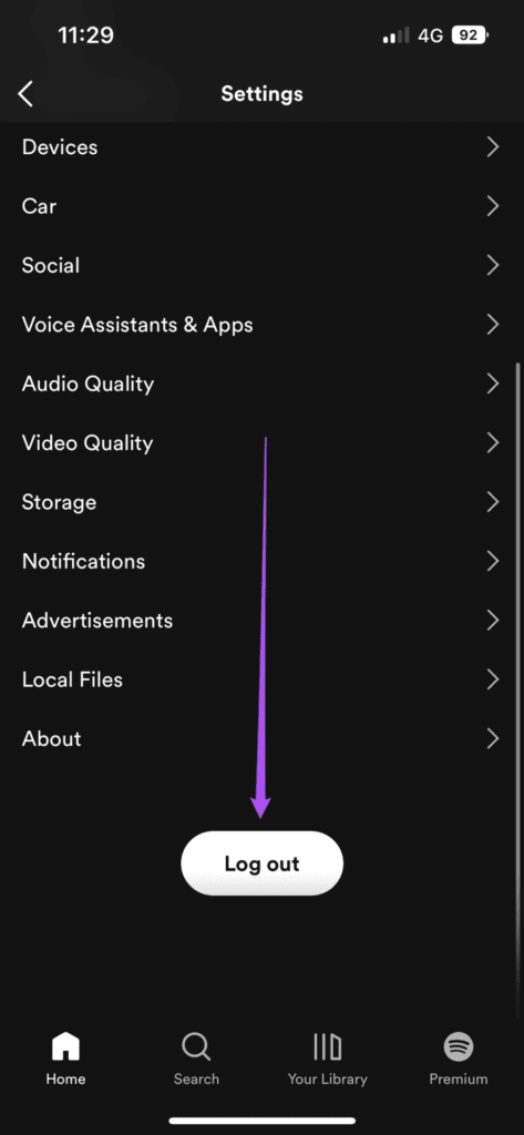 log-out-spotify-app-iphone-473x1024-1 كيفية تسجيل الخروج من جميع الأجهزة على Spotify مرة واحدة