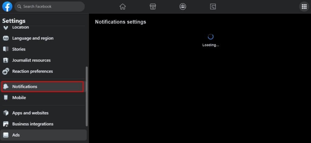 now-click-on-the-notification-option-present-on-th-1024x472-1-1024x472 كيف تقوم بإيقاف تشغيل البث المباشر على Facebook