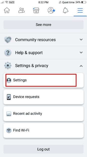 now-tap-on-the-settings-option-under-the-settings-347x623 كيف تقوم بإيقاف تشغيل البث المباشر على Facebook