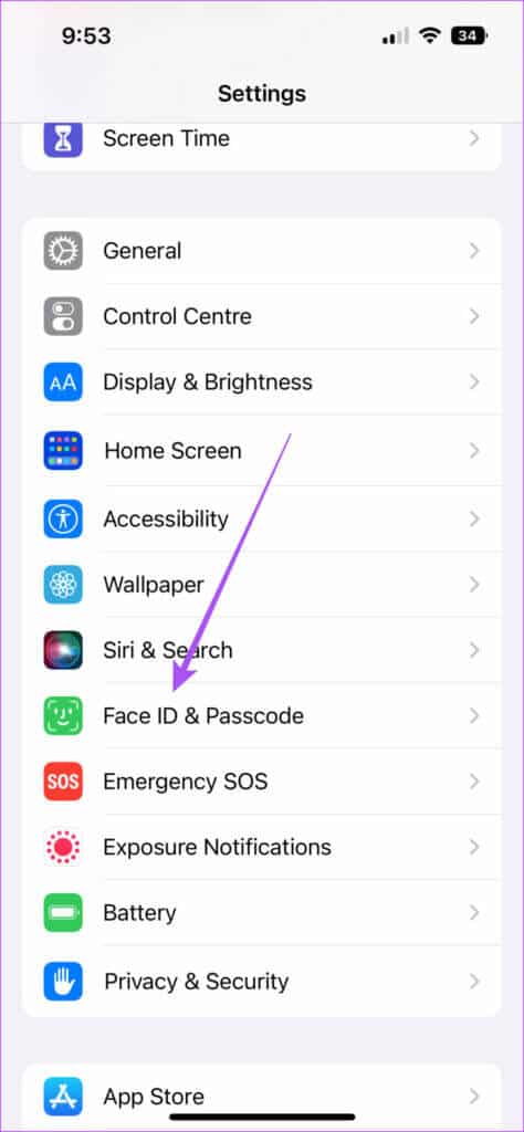 open-face-id-and-passocode-settings-iphone-474x1024-1-474x1024 أفضل 6 طرق لإصلاح عدم عمل Face ID في الوضع الأفقي على iPhone