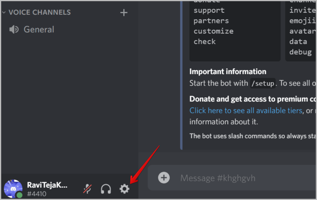 opening-user-settings-on-Discord كيفية التحقق من مكان تسجيل الدخول إلى حسابي Discord