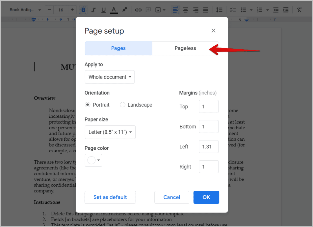 كيفية عمل مستند بدون صفحات على Google Docs على سطح المكتب والجوال - %categories