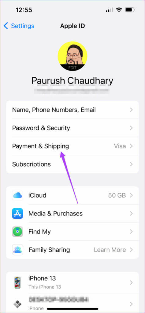 payment-and-shipping-settings-icloud-iphone-474x1024-1-474x1024 أفضل 7 طرق لإصلاح عدم عمل تطبيق Apple TV على Amazon Fire TV Stick