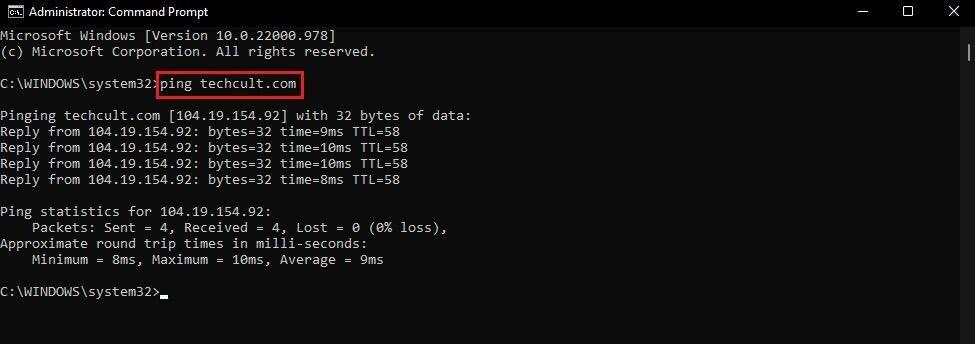 ping-command-in-cmd-975x344 كيفية البحث عن الموقع الدقيق لشخص ما باستخدام عنوان IP
