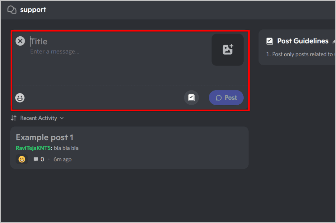 posting-new-post-on-forum-discord كيفية إنشاء وإعداد واستخدام قناة المنتديات على Discord