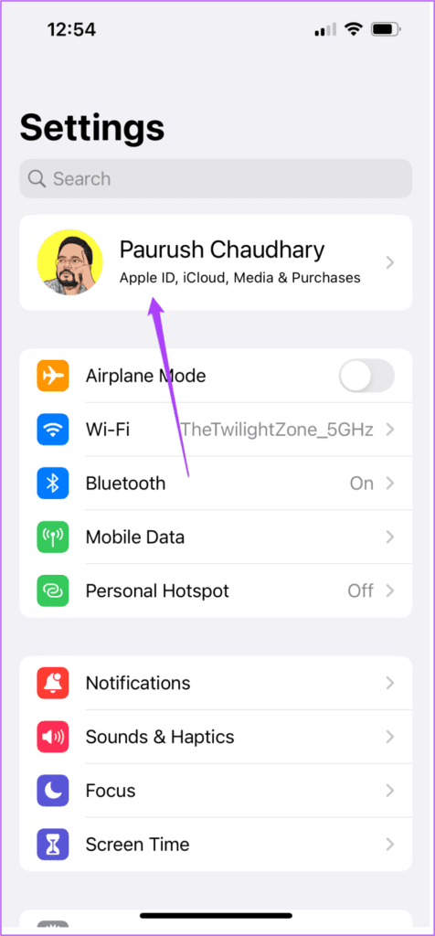 profile-name-settings-iphone-1-476x1024-1 أفضل 7 طرق لإصلاح عدم عمل تطبيق Apple TV على Amazon Fire TV Stick