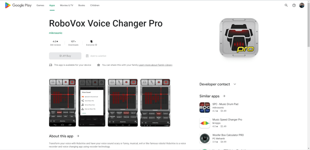 robovox-voice-changer-pro-play-store-webpage-1024x497-1 19 أفضل برنامج مجاني لتغيير الصوت على Discord