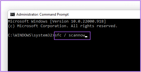 run-sfc-scan-windows-11 أفضل 7 إصلاحات للخلفية السوداء خلف أيقونة المجلد في Windows 11