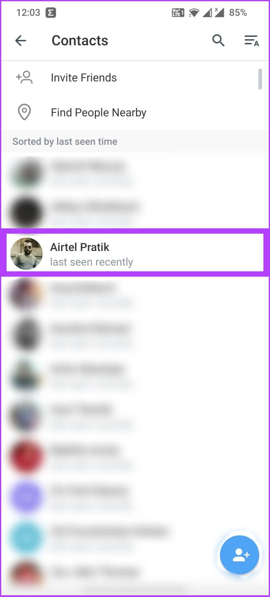 search-for-the-account-you-want-to-delete-and-tap-on-it-1-868x1920 كيفية حذف جهات اتصال Telegram على iPhone أو Android أو الكمبيوتر الشخصي