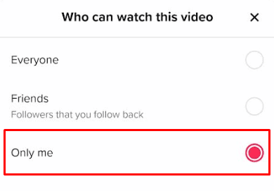 set-as-only-me- كيفية الجمع بين اثنين من مسودات TikTok