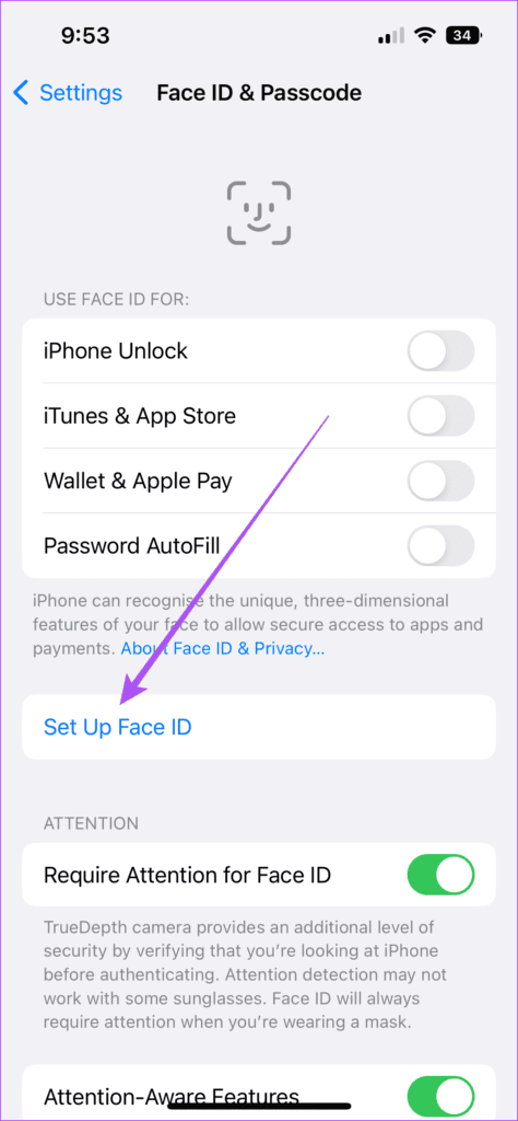 set-up-face-id-settings-iphone-474x1024-1 أفضل 6 طرق لإصلاح عدم عمل Face ID في الوضع الأفقي على iPhone
