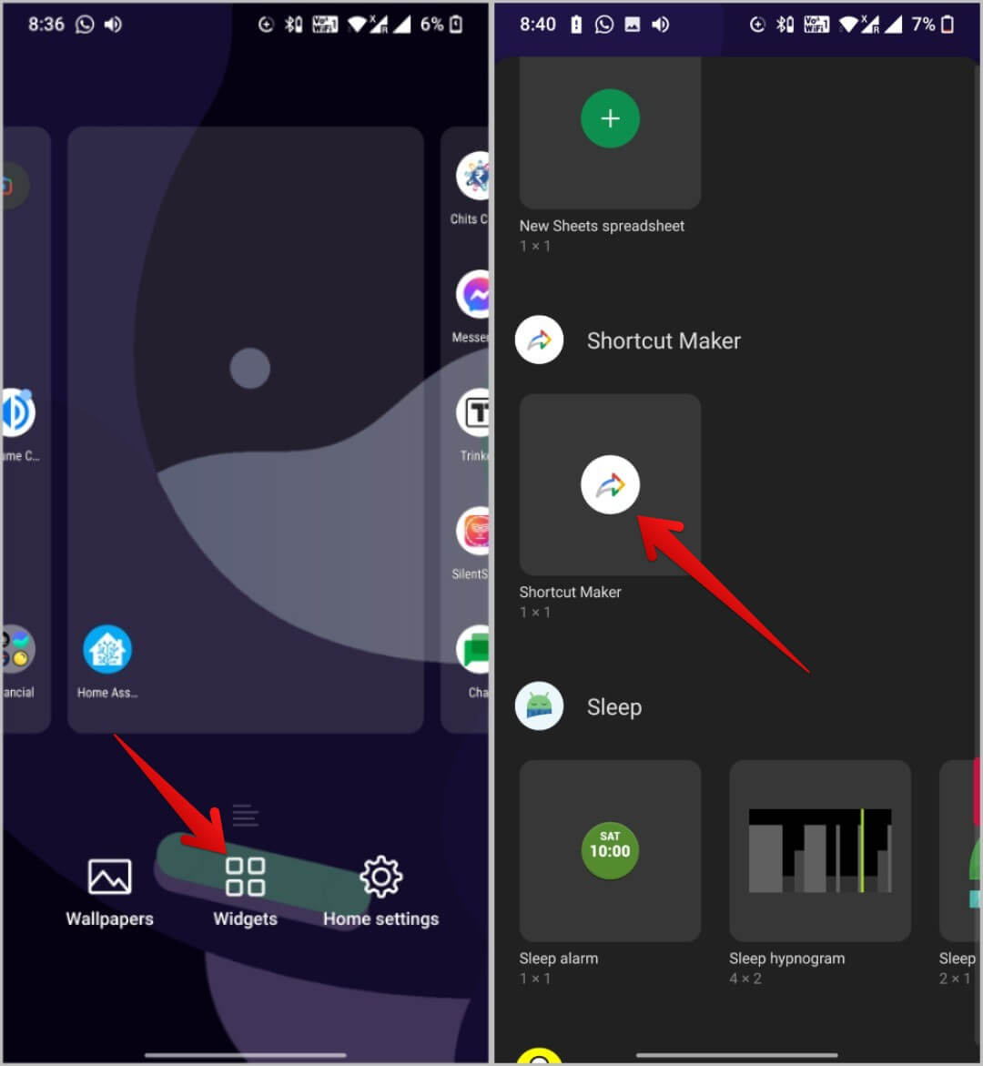 shortcut-maker-widget-android-1080x1171 كيفية إضافة اختصار ملف / مجلد إلى شاشة Android الرئيسية