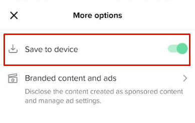 turn-on-the-save-to-device-feature كيفية الجمع بين اثنين من مسودات TikTok