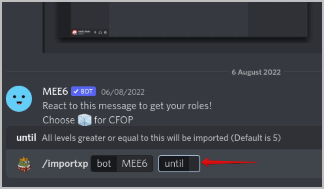 until-option-on-Pepe-Manager-MEE6 بديل مجاني لبوت Discord لمستويات MEE6