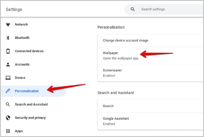 wallpaper-setting-on-Chrome-OS كيفية تعيين الخلفية وشاشة التوقف على Chromebook