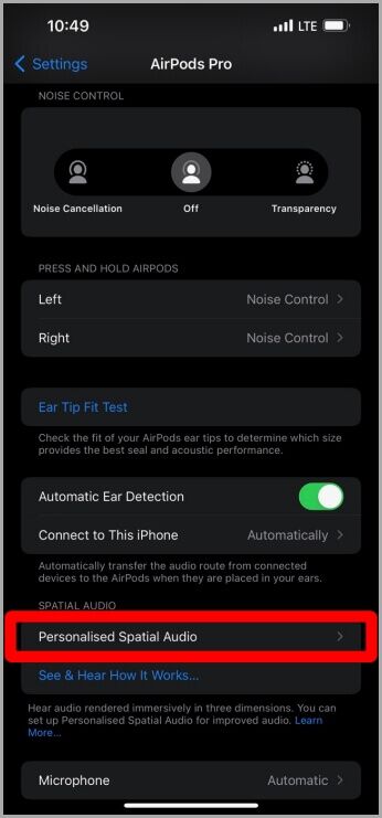 AirPods-Settings-iPhone-346x741 كيفية إعداد واستخدام الصوت المكاني على iPhone الذي يعمل بنظام iOS 16+