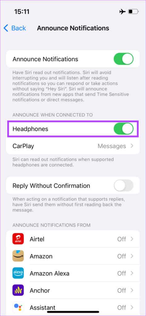 كيفية منع Siri من قراءة الرسائل على AirPods - %categories