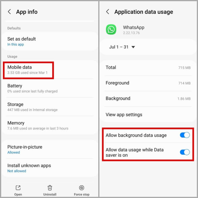 Allow-Unrestricted-Data-Usage-to-App-on-Android-675x675 أفضل 10 طرق لإصلاح تأخر الإشعارات على Android