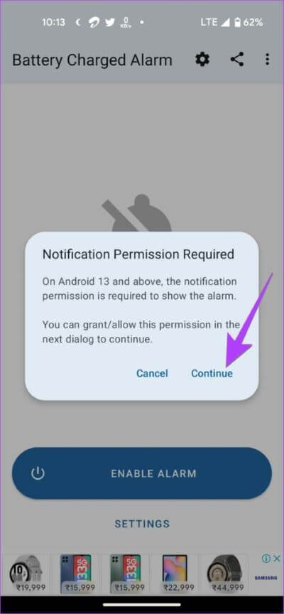Android-Battery-Full-App-Allow-Permission-474x1024-1-400x864 كيفية الحصول على إشعار الشحن الكامل للبطارية على هواتف Android