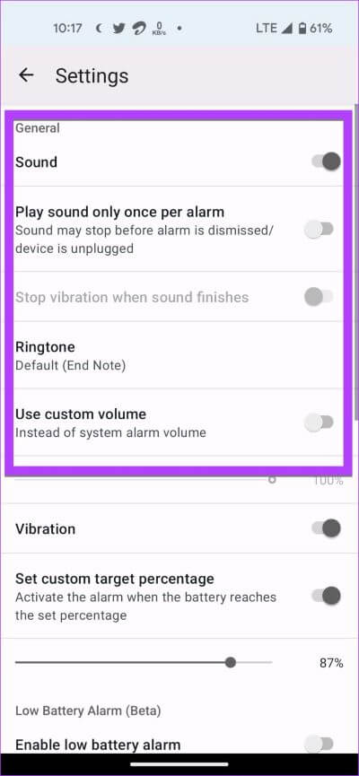 Android-Battery-Full-App-Volume-400x865 كيفية الحصول على إشعار الشحن الكامل للبطارية على هواتف Android