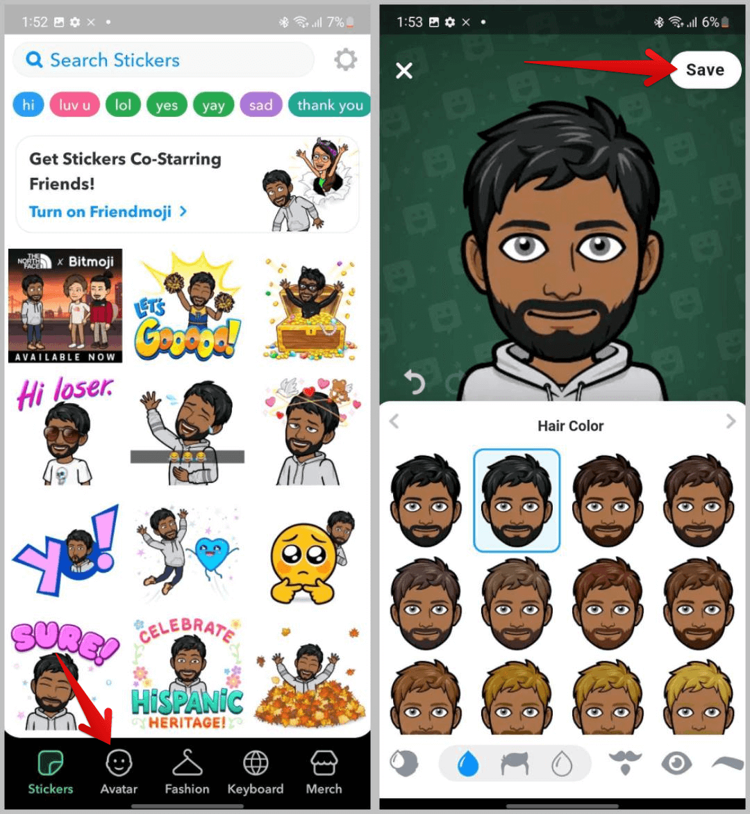 Avatar-option-on-Bitmoji-1 كيفية تخصيص وجه الساعة على Samsung Galaxy Watch