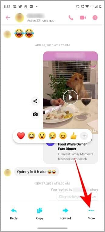 Bumping-a-Message-on-Messenger-346x761 11 من أفضل النصائح والحيل لـ Facebook Messenger الجديد