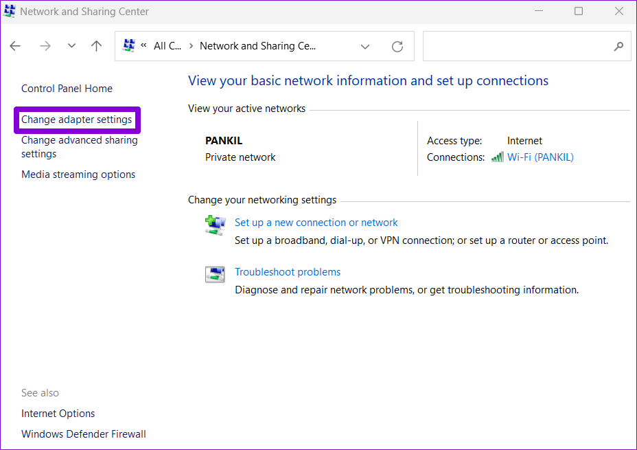Change-Adapter-Settings-on-Windows-2 أفضل 3 طرق لإيقاف Windows 11 من الاتصال التلقائي بشبكة Wi-Fi