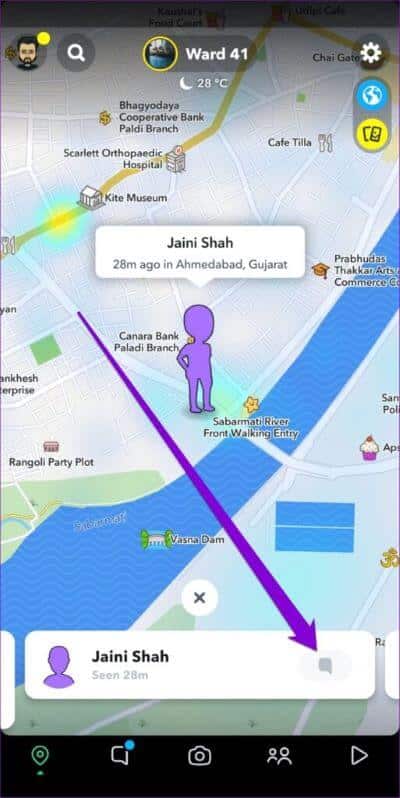 Chat-with-Friends-on-Snap-Map-513x1024-1-400x798 كيفية استخدام خارطة Snap على Snapchat
