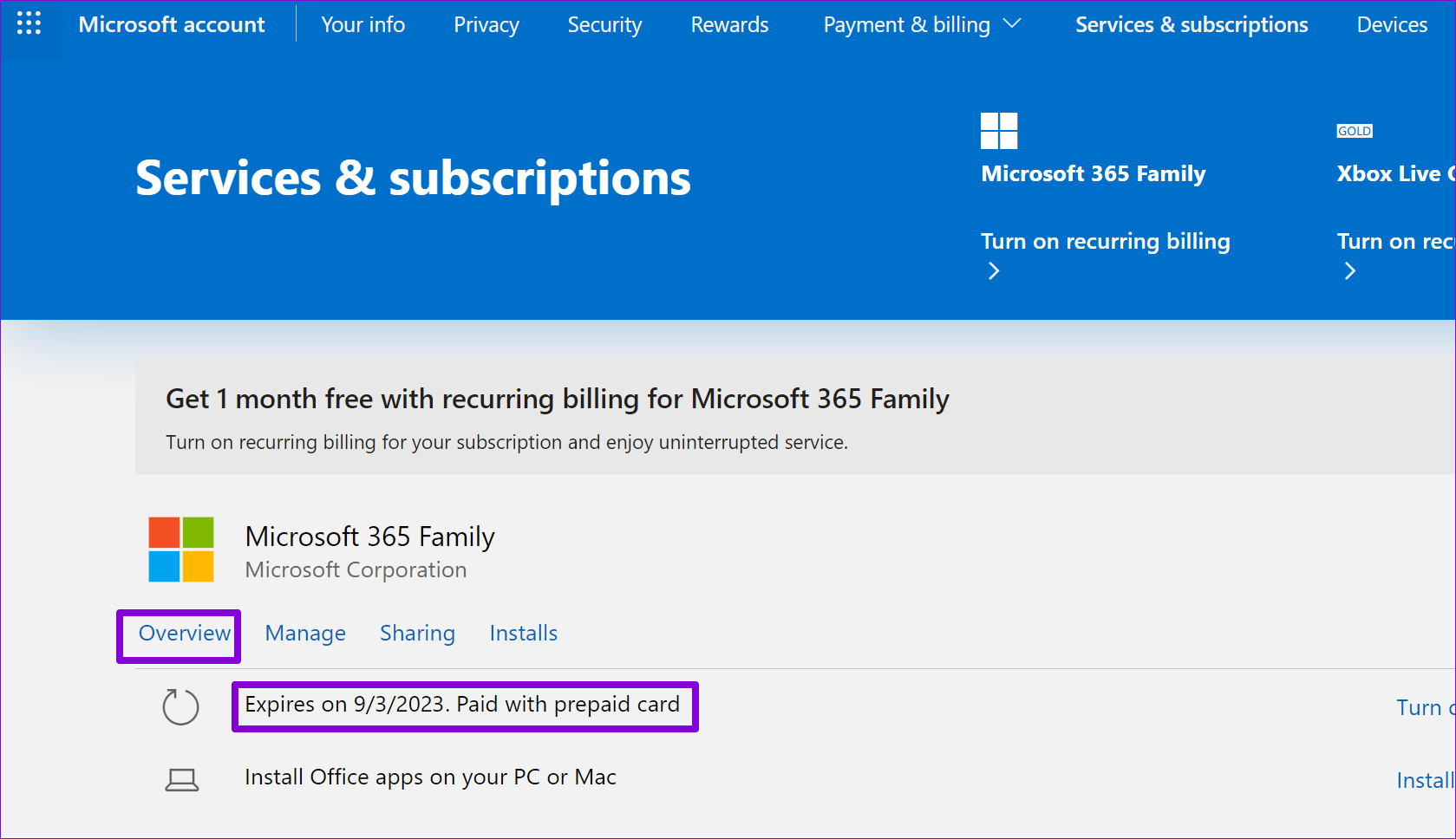 Check-Office-Subscription-Status أفضل 8 طرق لإصلاح Microsoft Word يفتح الملفات في وضع القراءة فقط في Windows 10 و Windows 11