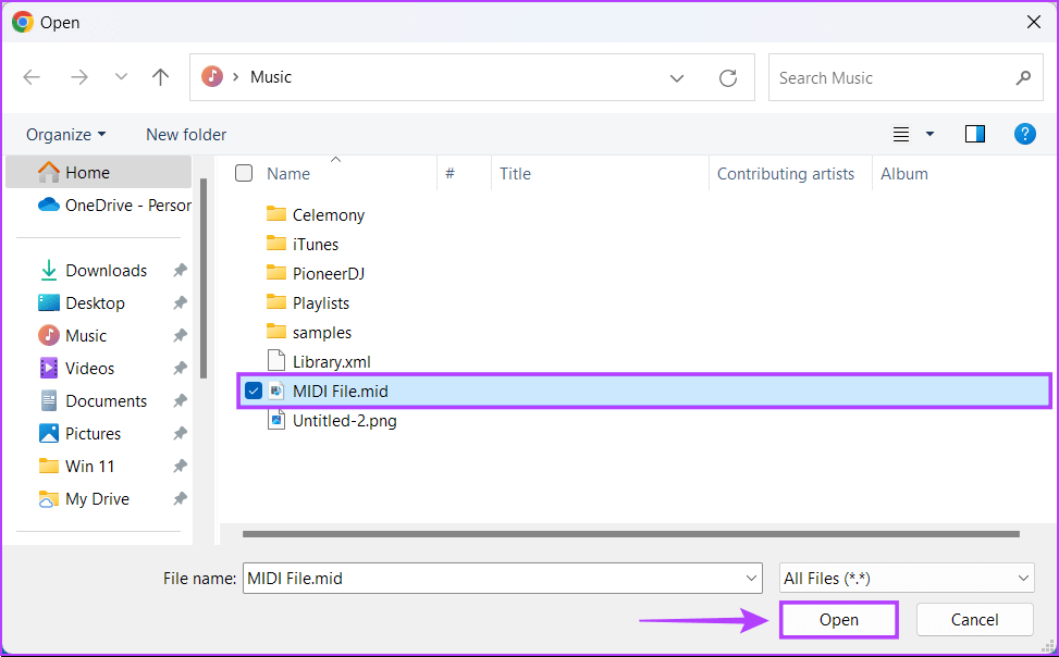 Click-On-Open-1 ما هي ملفات MIDI وكيفية فتحها في Windows 11