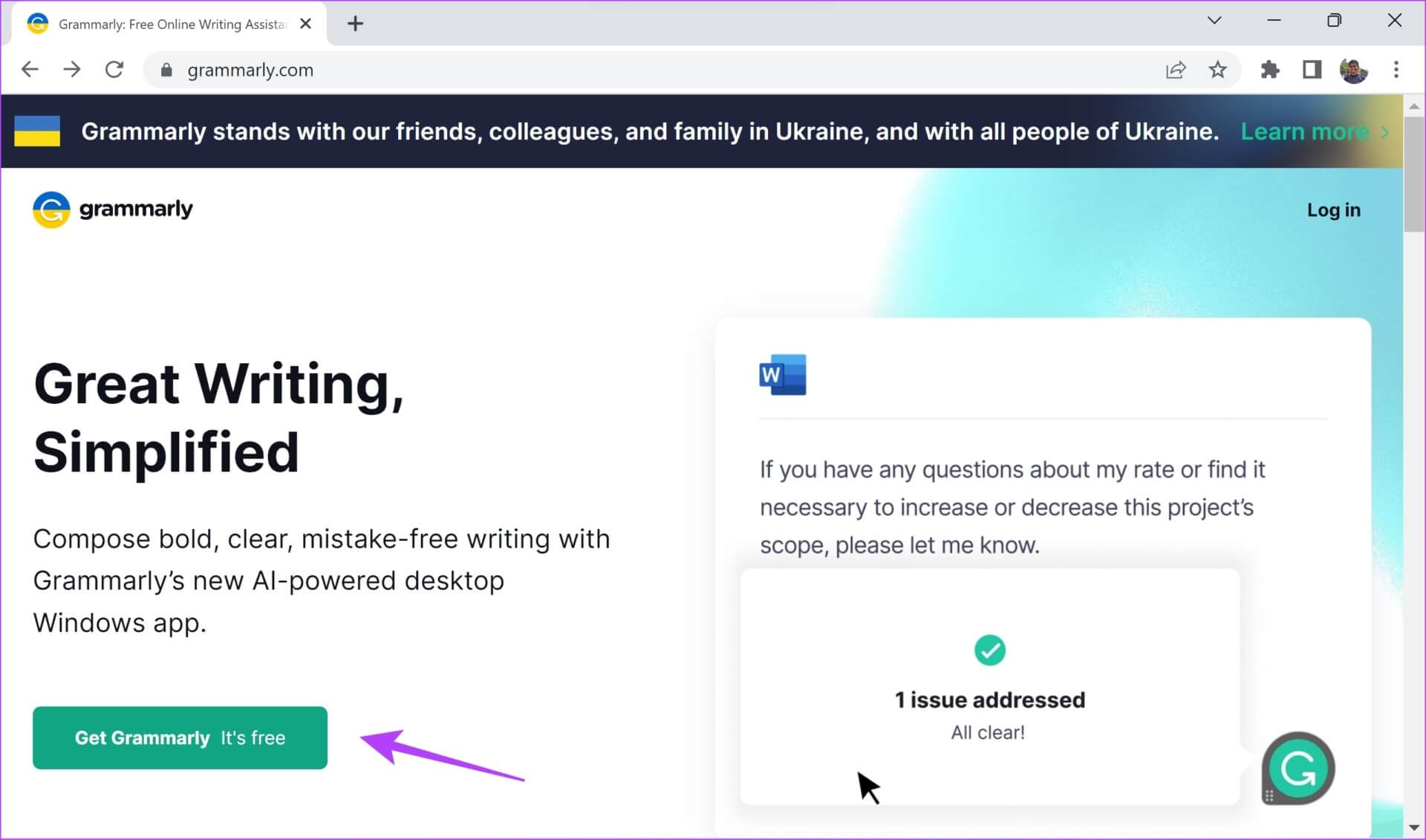 Click-on-Get-Grammarly-1920x1131 8 طرق لإصلاح عدم عمل إضافة Grammarly على Chrome