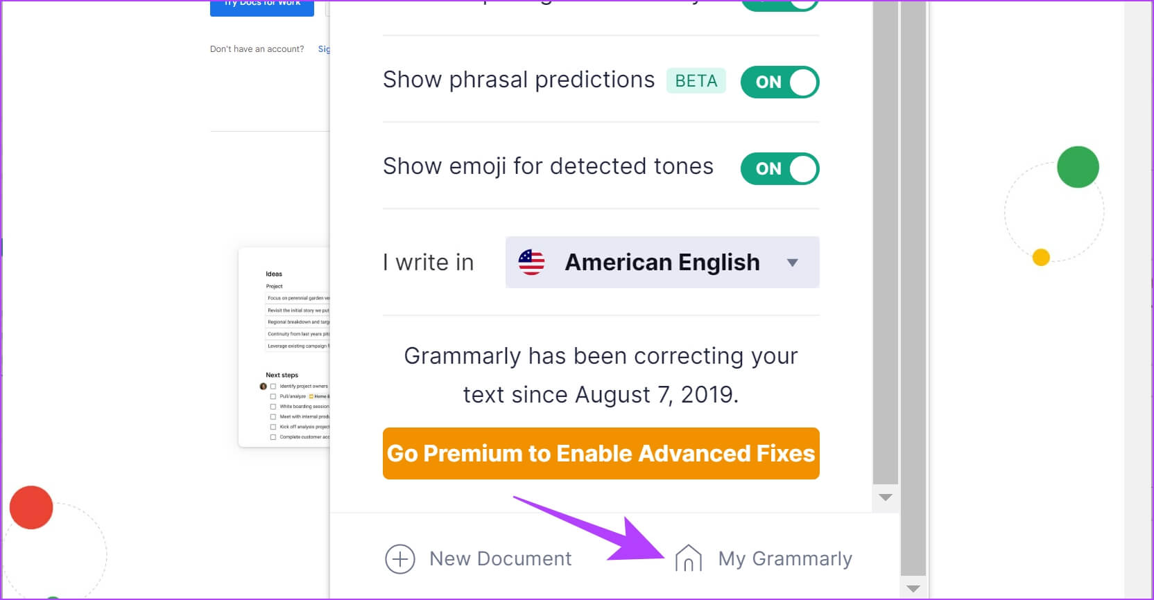 Click-on-My-Grammarly-1664x866 8 طرق لإصلاح عدم عمل إضافة Grammarly على Chrome