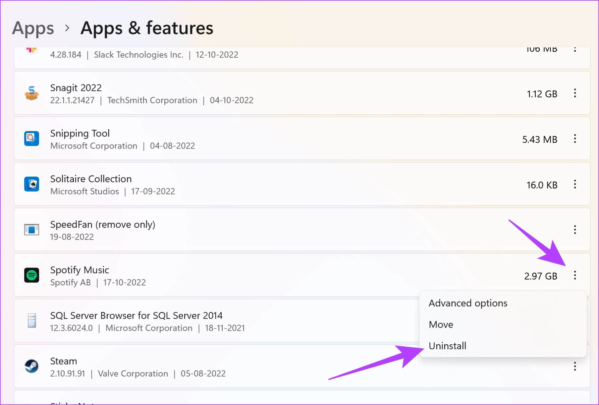 Click-on-Uninstall-1920x1300 13 طريقة لإصلاح Spotify يحافظ على مشكلة التعطل على Windows