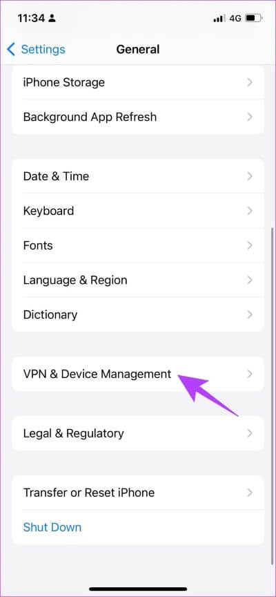 Click-on-VPN-Device-Management-1-400x864 12 طريقة لإصلاح عدم عمل Twitter على iPhone و Android