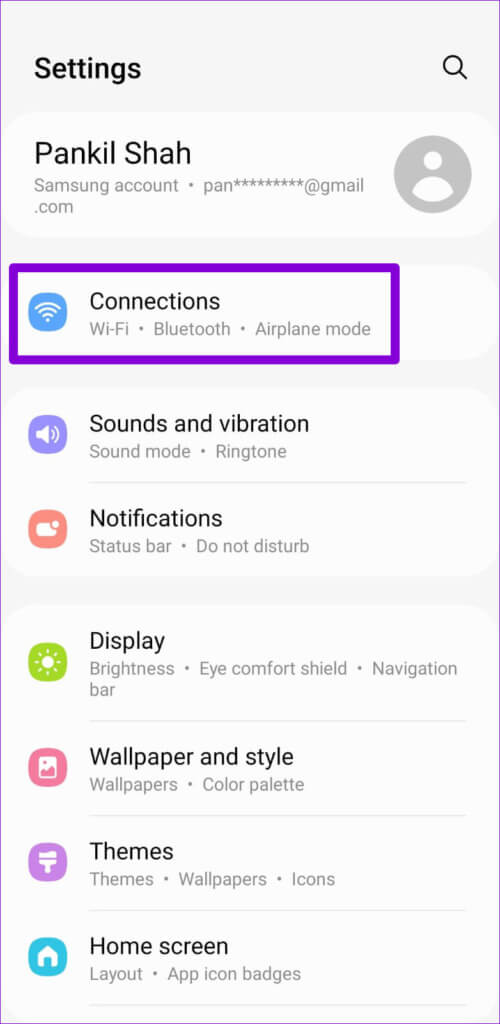Connections-on-Samsung-Phone-3-500x1024-1-500x1024 أفضل 9 طرق لإصلاح خطأ فشل الحصول على عنوان IP على Android