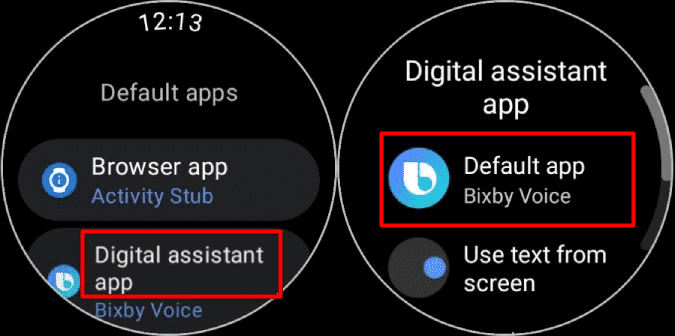Default-digital-assistant-Galaxy-Watch كيفية إعداد Google Assistant على Samsung Galaxy Watch