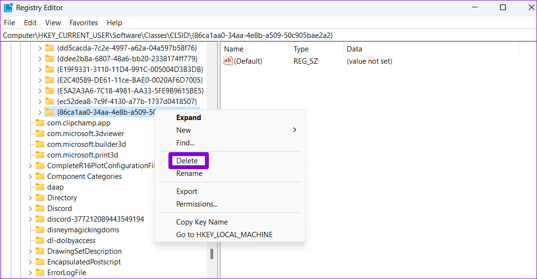 Delete-Registry-Key أفضل طريقتين لتعطيل قائمة سياق إظهار المزيد من الخيارات في Windows 11