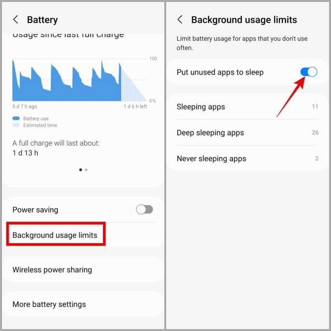 Disable-Sleeping-Apps-on-Samsung-Phone-675x675 أفضل 10 طرق لإصلاح تأخر الإشعارات على Android