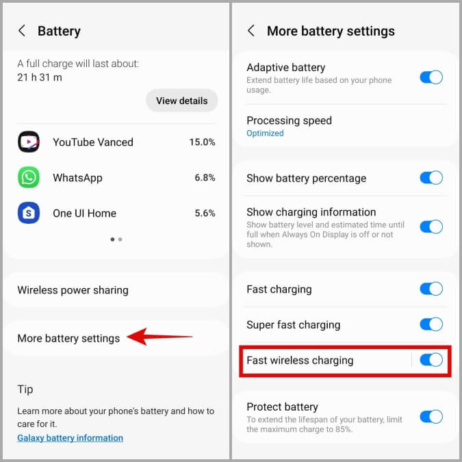 Enable-Fast-Wireless-Charging-on-Samsung-Phone-675x675 6 إصلاحات لعدم عمل الشحن اللاسلكي على هواتف Samsung Galaxy