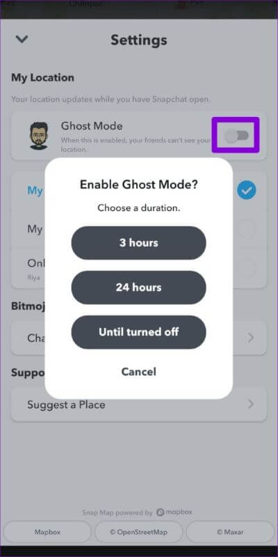 Enable-Ghost-Mode-on-Snap-Map-512x1024-1-400x800 كيفية استخدام خارطة Snap على Snapchat