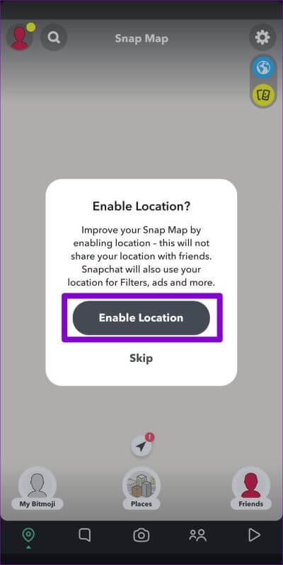 Enable-Location-on-Snap-Map-400x799 كيفية استخدام خارطة Snap على Snapchat